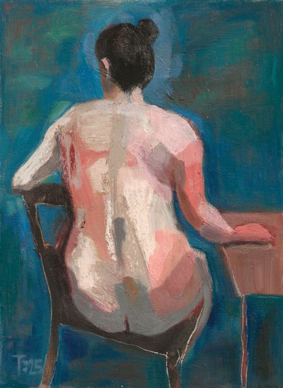Nude Figure In Blue by Tore Bahnson