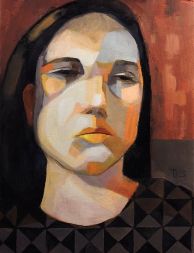Pensive Woman Portrait by Tore Bahnson