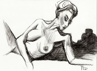 Sensual Nude Sketch by Tore Bahnson