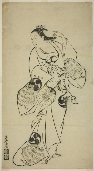 Actor as a Standing Beauty by Torii Kiyomasu I