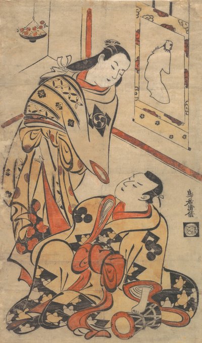 Kabuki Actors Nakamura Gentaro and Ikushima Shingoro by Torii Kiyomasu I