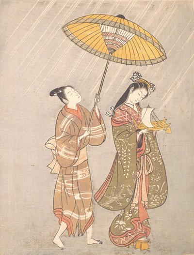 Komachi Praying for Rain by Torii Kiyomitsu.