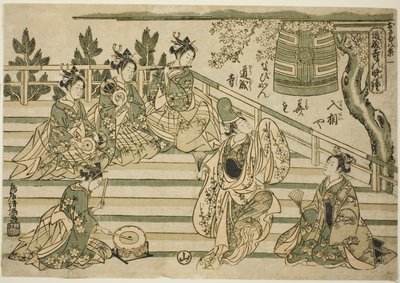 Evening Bell of Dojoji, no. 1 from the series "Eight Views of Children" by Torii Kiyomitsu I