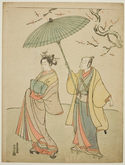 The Actors Ichikawa Komazo I and Nakamura Matsue I by Torii Kiyomitsu I
