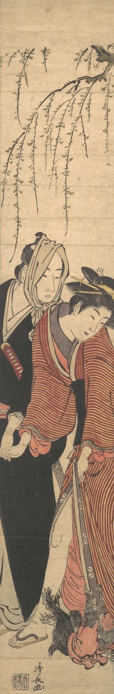 A Couple of Lovers Playing with a Monkey, 1780 by Torii Kiyonaga