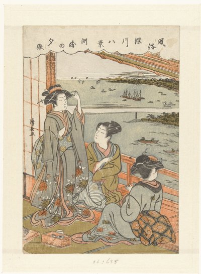 Evening Rain at Susaki (Eight Views of Customs and Manners in Fukagawa) by Torii Kiyonaga