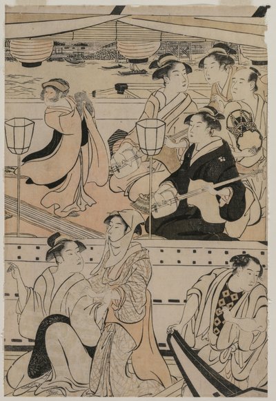 Boating Party on the Sumida River, 1789 by Torii Kiyonaga