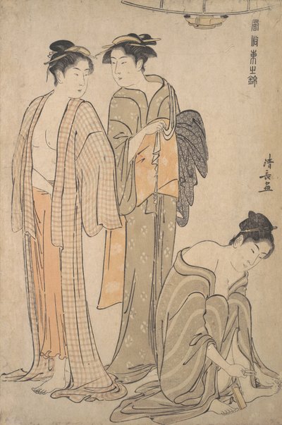Cutting the Toenails, the Toilet after the Bath by Torii Kiyonaga