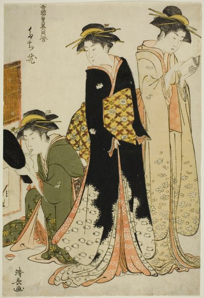 Entertainers of the Tachibana, from the series "A Collection of Contemporary Beauties of the Pleasure Quarters" by Torii Kiyonaga