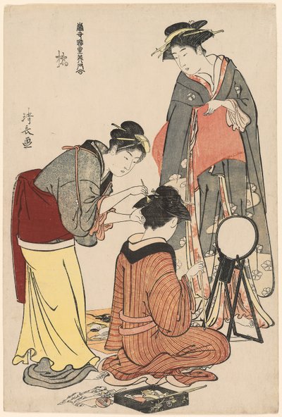 Entertainers of the Tachibana, from the Series A Collection of Contemporary Beauties of the Pleasure Quarters by Torii Kiyonaga