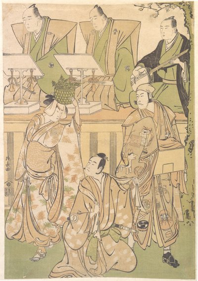 Ichikawa Danjuro Fifth as Kyo no Jiro in Disguise as Dekuroku byoe the Street Puppet-show by Torii Kiyonaga