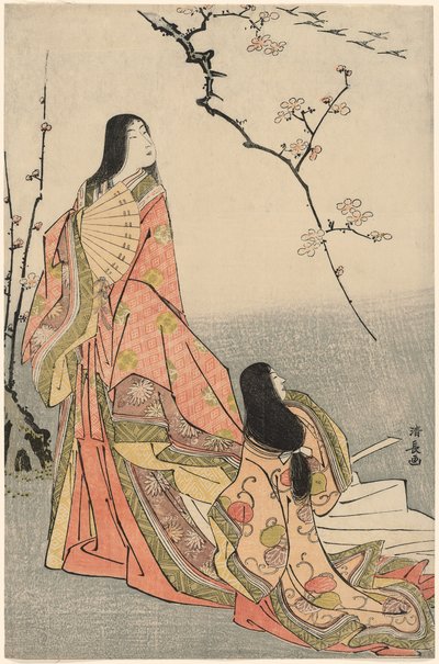 Ise Watching a Flock of Geese, from an Untitled Series of Court Ladies by Torii Kiyonaga