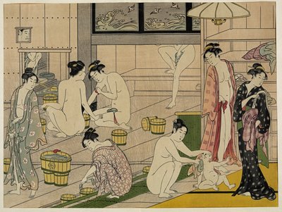 Kiyonaga Bathhouse Women by Torii Kiyonaga