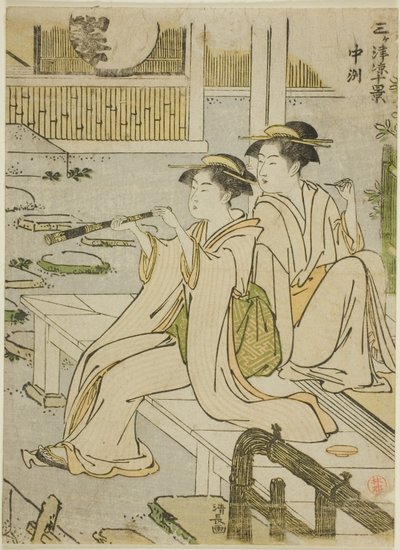 Nakasu, from the series Ten Scenes of Enjoying the Cool in the Three Cities by Torii Kiyonaga