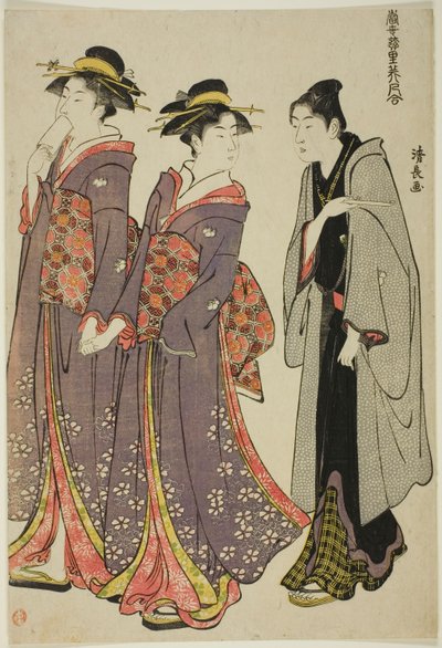 Out for a Walk, from the series "A Collection of Contemporary Beauties of the Pleasure Quarters" by Torii Kiyonaga