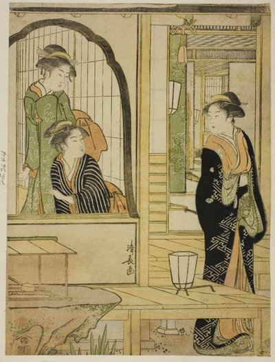 Parody of Princess Joruri and Ushiwakamaru by Torii Kiyonaga