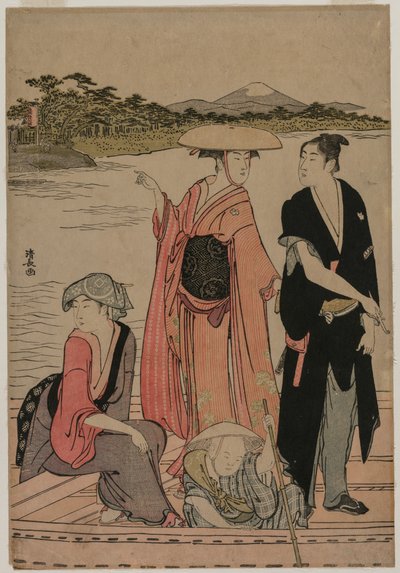 Passengers in a Ferry Boat on the Sumida River by Torii Kiyonaga