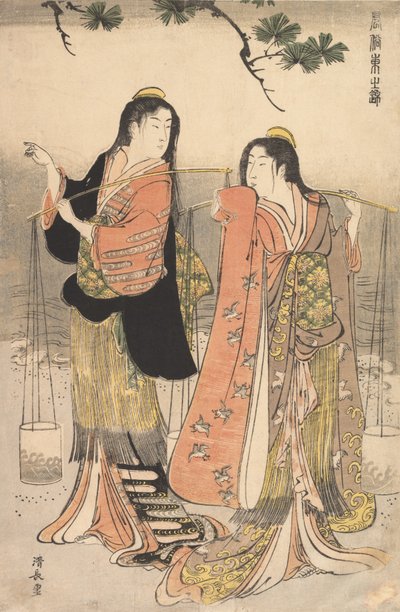 The Brine Maidens of Suma Shiokumi, Suma, 1783 by Torii Kiyonaga