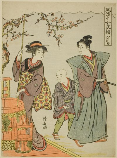 The First Month (Mutsuki), from the series "Fashionable Twelve Seasons" by Torii Kiyonaga