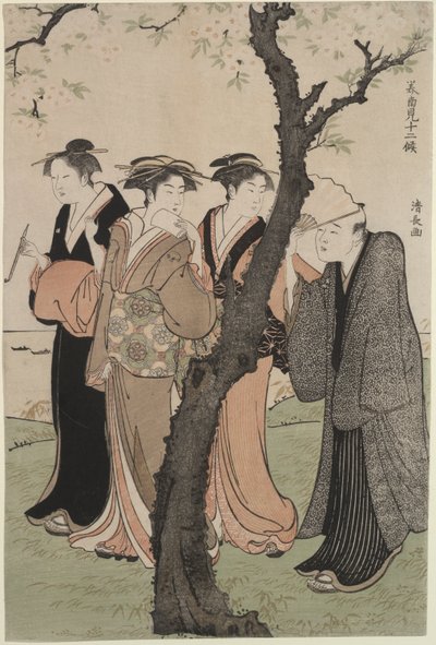 Third Month: Cherry Blossom Time at Gotenyama by Torii Kiyonaga