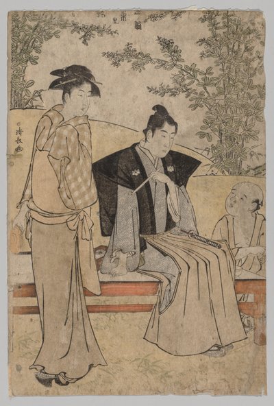 Two Lovers, from the series Brocades of the East in Fashion by Torii Kiyonaga