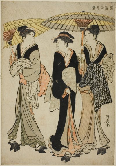 Under Umbrellas in a Shower, from the series 