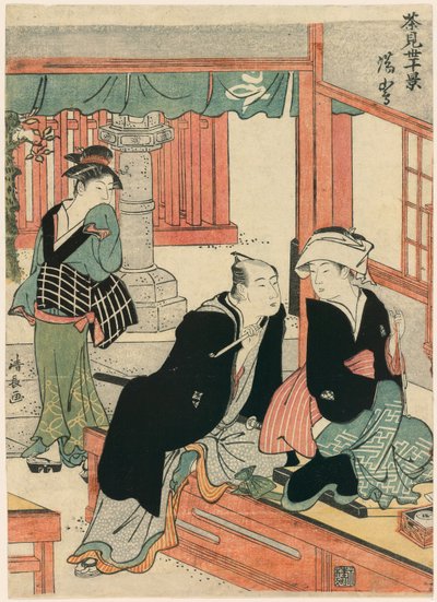 Yushima from the series Scenes of Ten Teahouses by Torii Kiyonaga