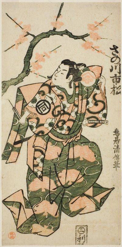 The Actor Sanogawa Ichimatsu I as Soga no Goro in the play 