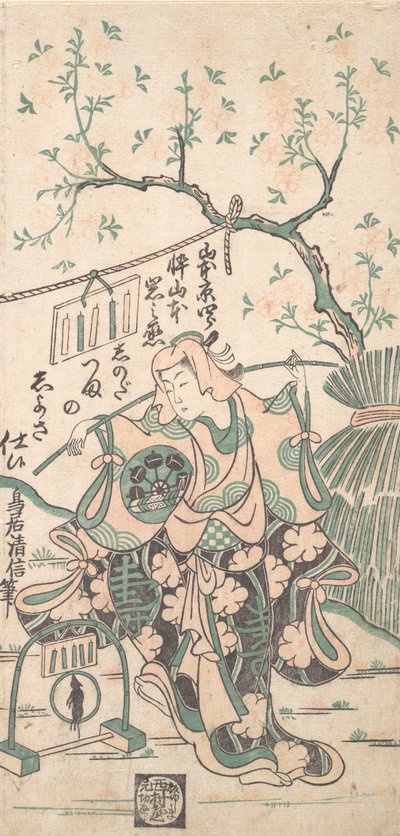 Yamamoto Iwanojo, Son of Yamamoto Kyoshiro, as Shinoda Zuma in a Shosa Act by Torii Kiyonobu II