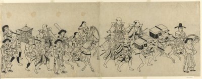 Arrival of the Korean Embassy in Edo by Torii Kiyonobu I
