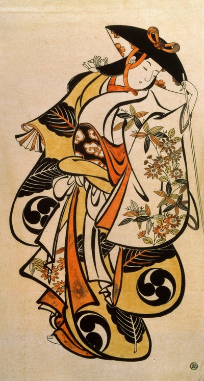 Male Actor Playing a Woman by Torii Kiyonobu I