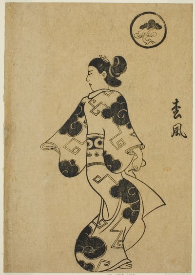 Matsukaze, from Album of Courtesans by Torii Kiyonobu I