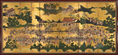 Horse Race at the Kamo Shrine by Tosa School