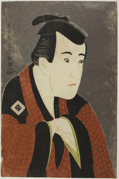 The actor Ichikawa Yaozo III as Tanabe Bunzo by Toshusai Sharaku