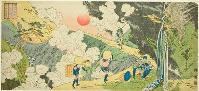 Fudo Pass on the Mikuni Road in Kozuke Province, from the series "Famous Places in the Provinces" by Totoya Hokkei