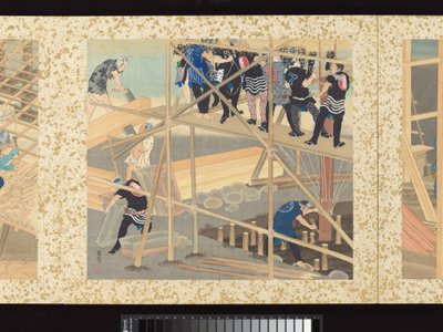 Artisans, Beauties, and Annual Events by Toyohara Kunichika