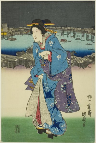Evening Amusements at Ryogoku in the Eastern Capital by Toyohara Kunichika