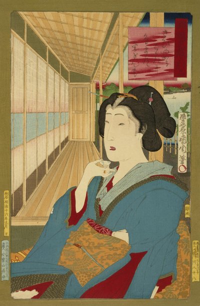 Geisha by Toyohara Kunichika