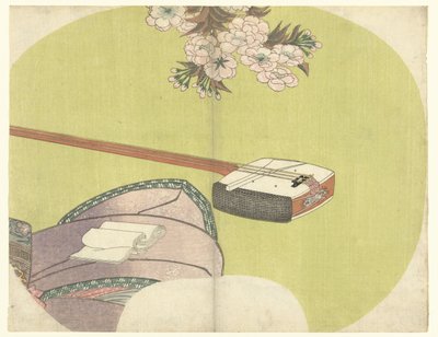 Courtesan and Shamisen (The Modern Twelve Months series) by Toyokuni (II) , Utagawa