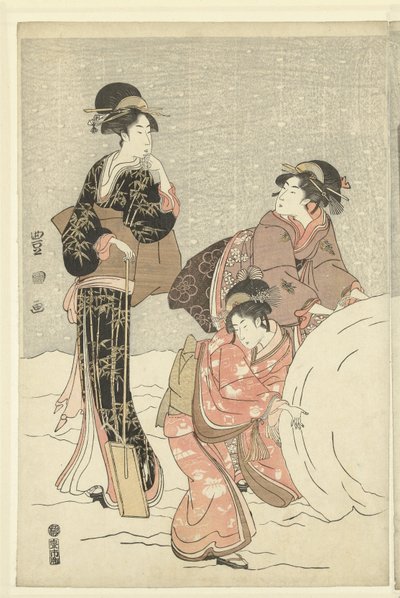 Snowball by Toyokuni (II) , Utagawa