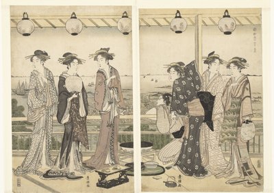 Summer Scene (The Four Seasons in the South) by Toyokuni (II) , Utagawa