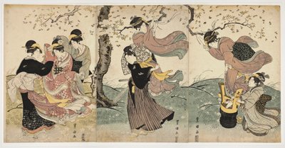Flowers in the Wind by Toyokuni Utagawa