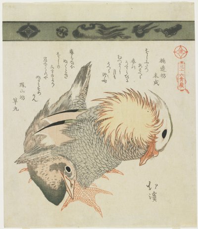 Mandarin Duck and Drake, c. 1830 by Toyota Hokkei