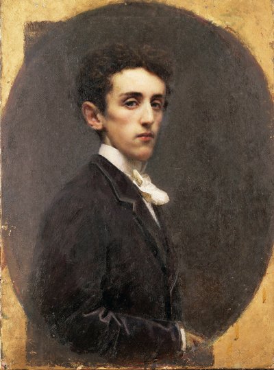 Portrait of Italian writer Carlo Dossi by Tranquillo Cremona