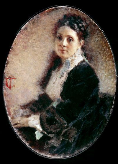 Portrait of Madame Deschamps by Tranquillo Cremona