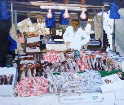 Fish stall (Ridley Road, London), 2009 by Trevor Burgess