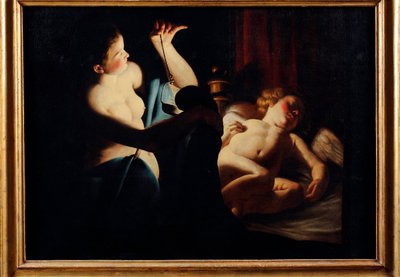 Psyche Discovers Cupid by Trophime Bigot