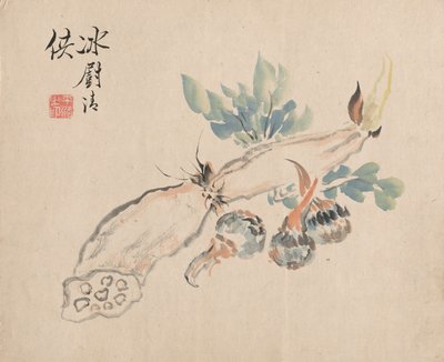 Lotus Root and Adders Tongue by Tsubaki Chinzan