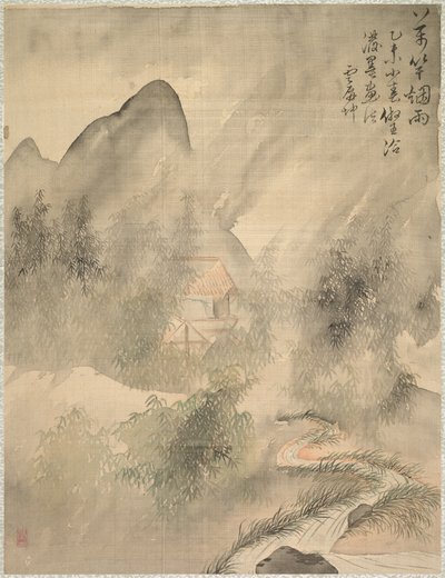 Ten Thousand Bamboos in the Mist and Rain by Tsubaki Chinzan
