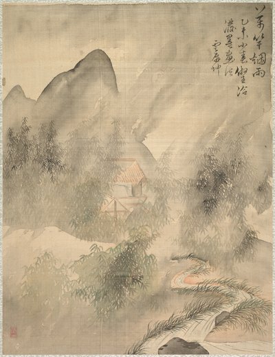 Ten Thousand Bamboos in the Mist and Rain, 1847 by Tsubaki Chinzan